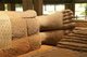 Thailand: The feet of an 8th century sandstone reclining Buddha (Phra Non), Thailand's oldest reclining Buddha, Wat Dharmacakra Semaram, Ban Klong Khwang, Nakhon Ratchasima Province